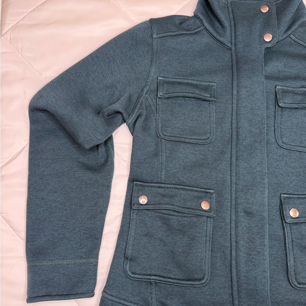 Patagonia Better Jacket Womens Medium Knit Fleece Blue Full Zip Pockets - Picture 3 of 9